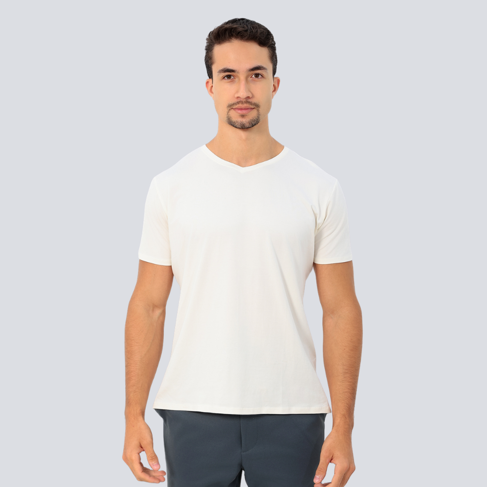 Camiseta Tech Modal - Gola V - Off White