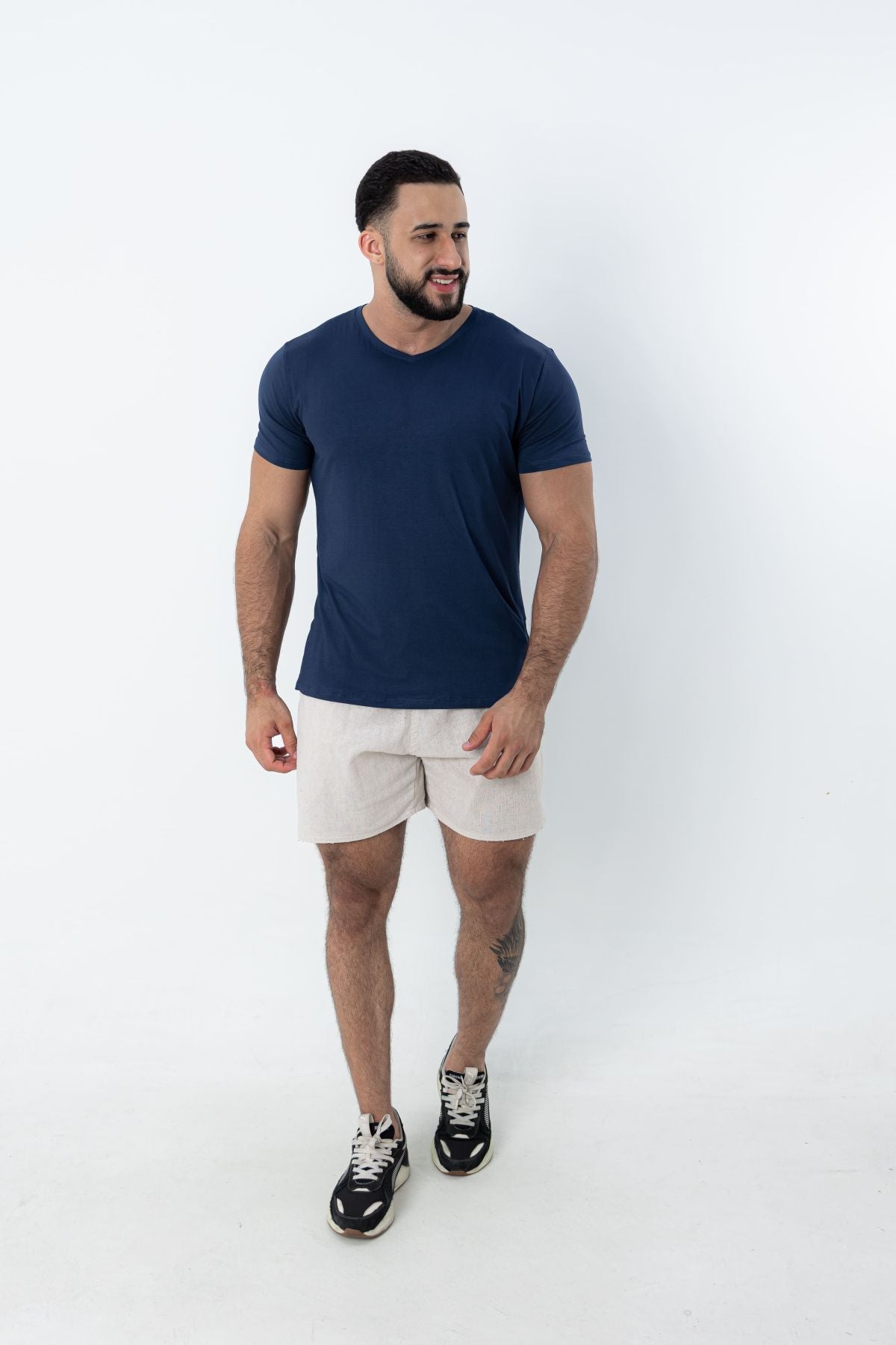 Camiseta Tech Modal Urban  - Gola V - Azul Marinho