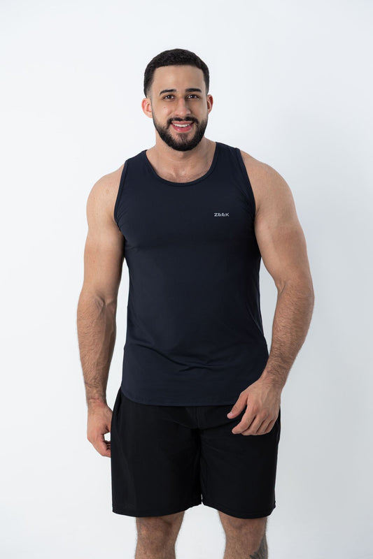 Camiseta Regata Masculina Poliamida Tech Force - Preto