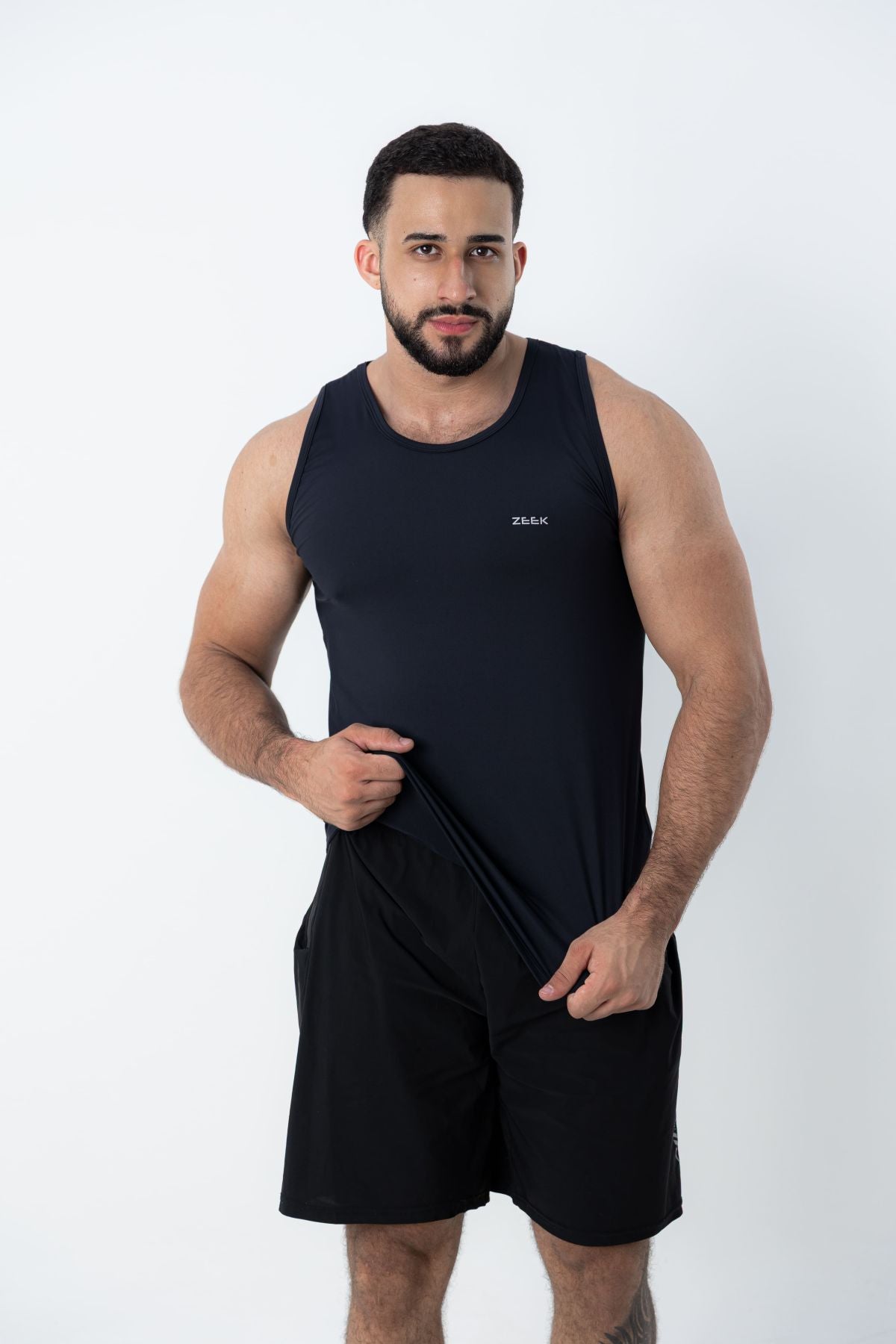 Camiseta Regata Masculina Poliamida Tech Force - Preto