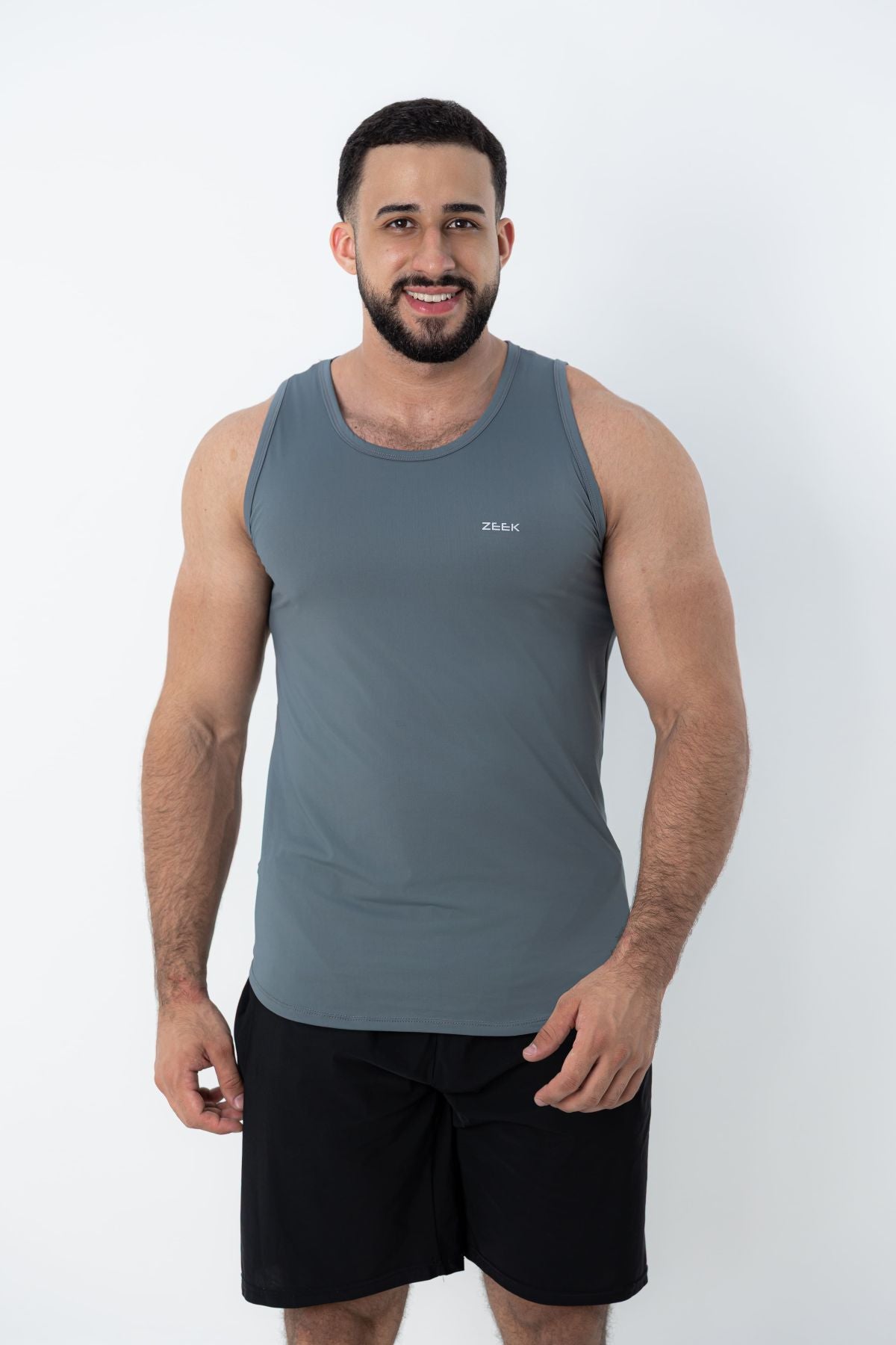 Camiseta Regata Masculina Poliamida Tech Force - Cinza