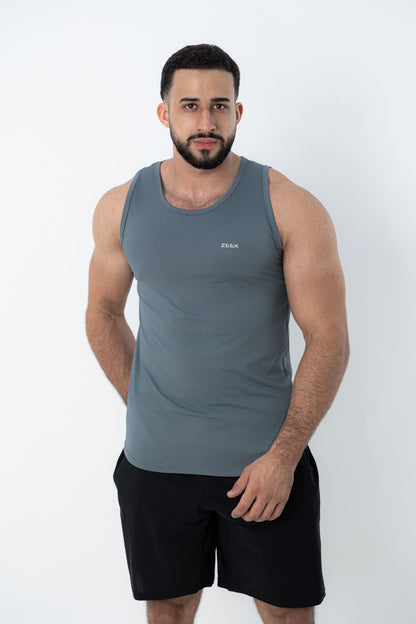 Camiseta Regata Masculina Poliamida Tech Force - Cinza
