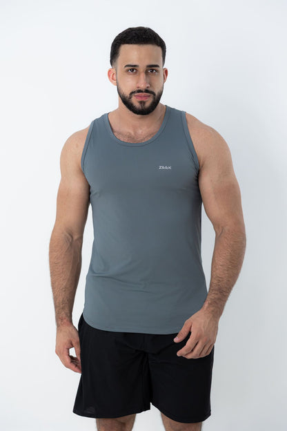 Camiseta Regata Masculina Poliamida Tech Force - Cinza