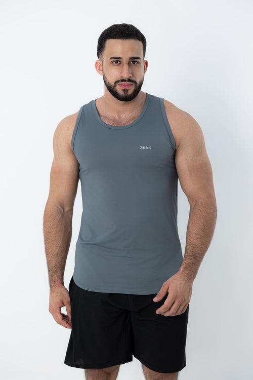 Camiseta Regata Masculina Poliamida Tech Force - Cinza