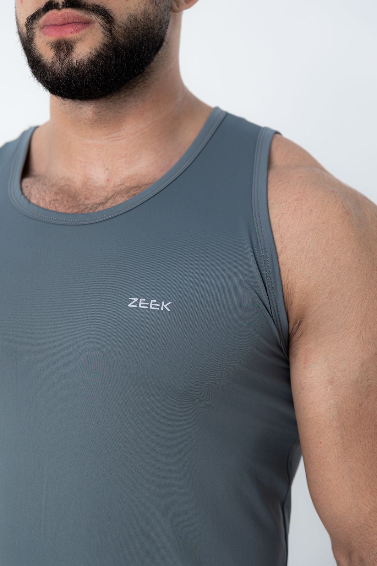 Camiseta Regata Masculina Poliamida Tech Force - Cinza