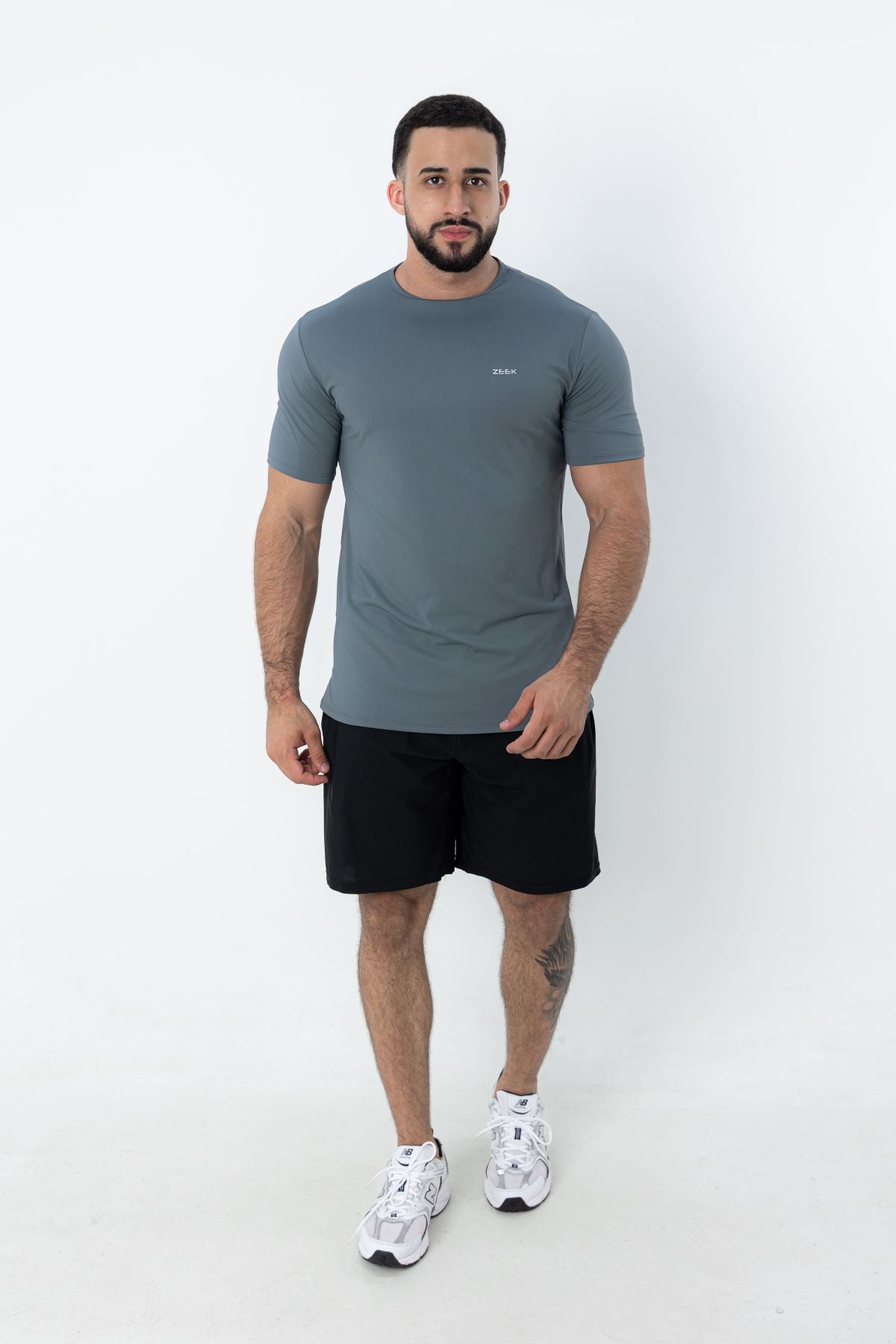 Camiseta Masculina Poliamida Tech Force - Cinza