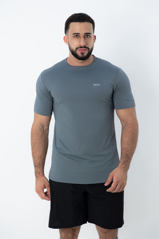 Camiseta Masculina Poliamida Tech Force - Cinza