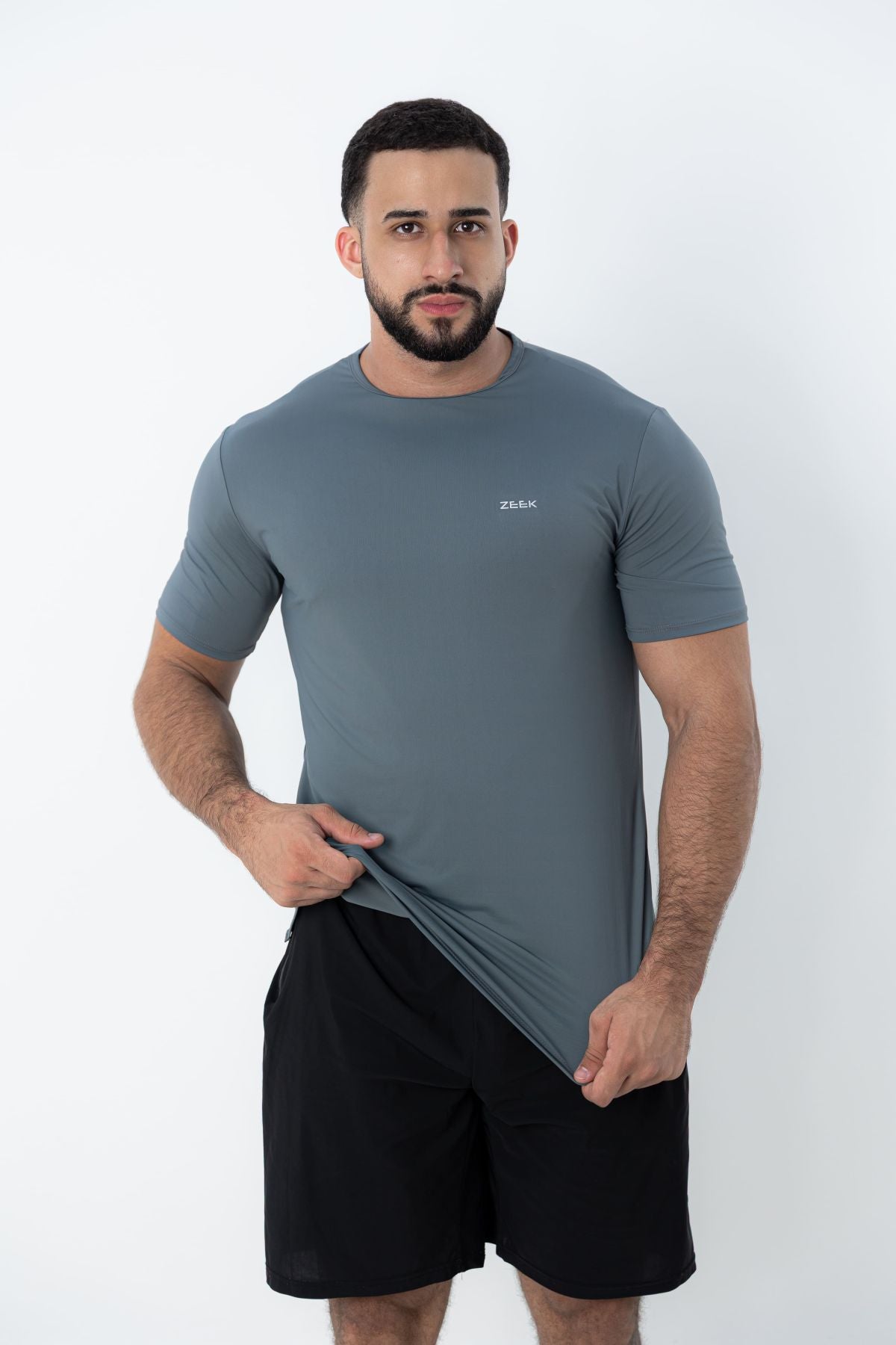 Camiseta Masculina Poliamida Tech Force - Cinza