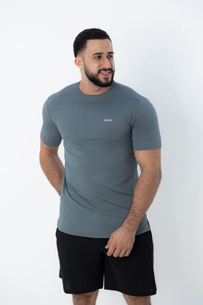 Camiseta Masculina Poliamida Tech Force - Cinza