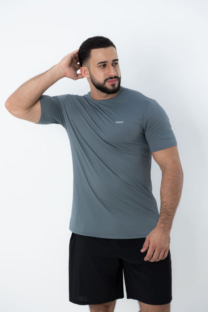 Camiseta Masculina Poliamida Tech Force - Cinza