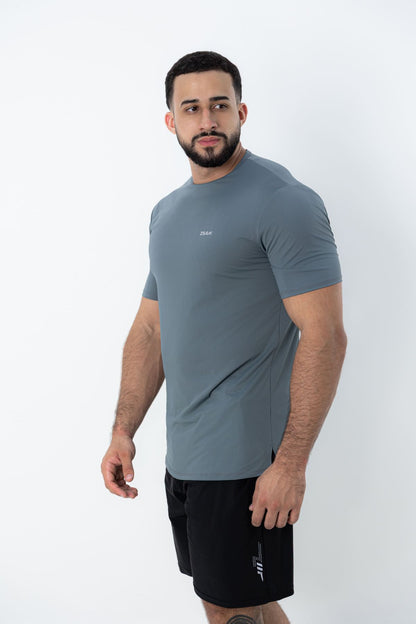 Camiseta Masculina Poliamida Tech Force - Cinza