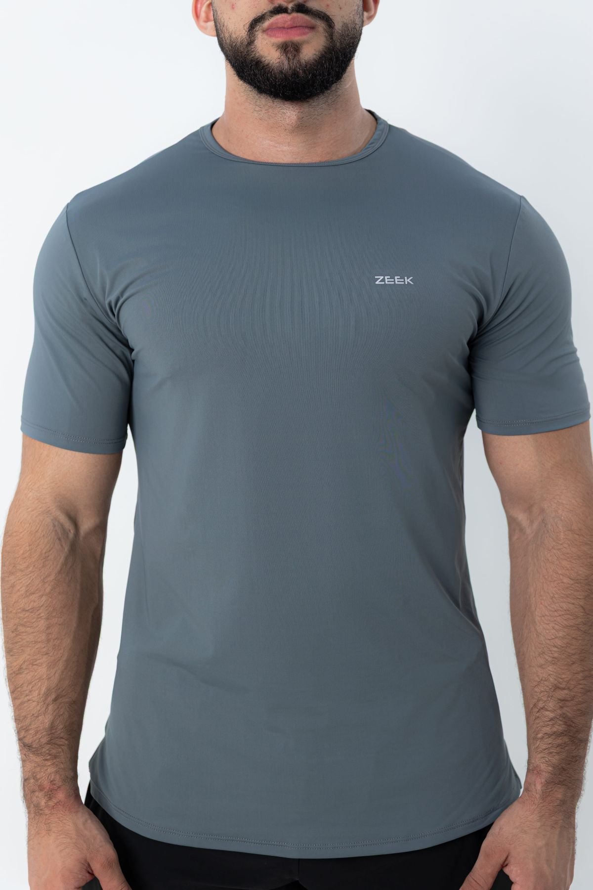 Camiseta Masculina Poliamida Tech Force - Cinza