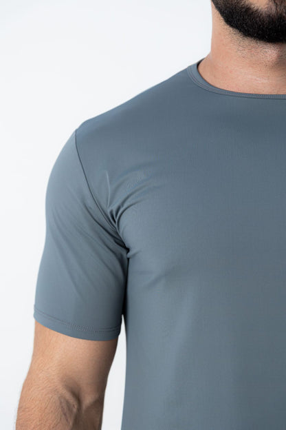 Camiseta Masculina Poliamida Tech Force - Cinza
