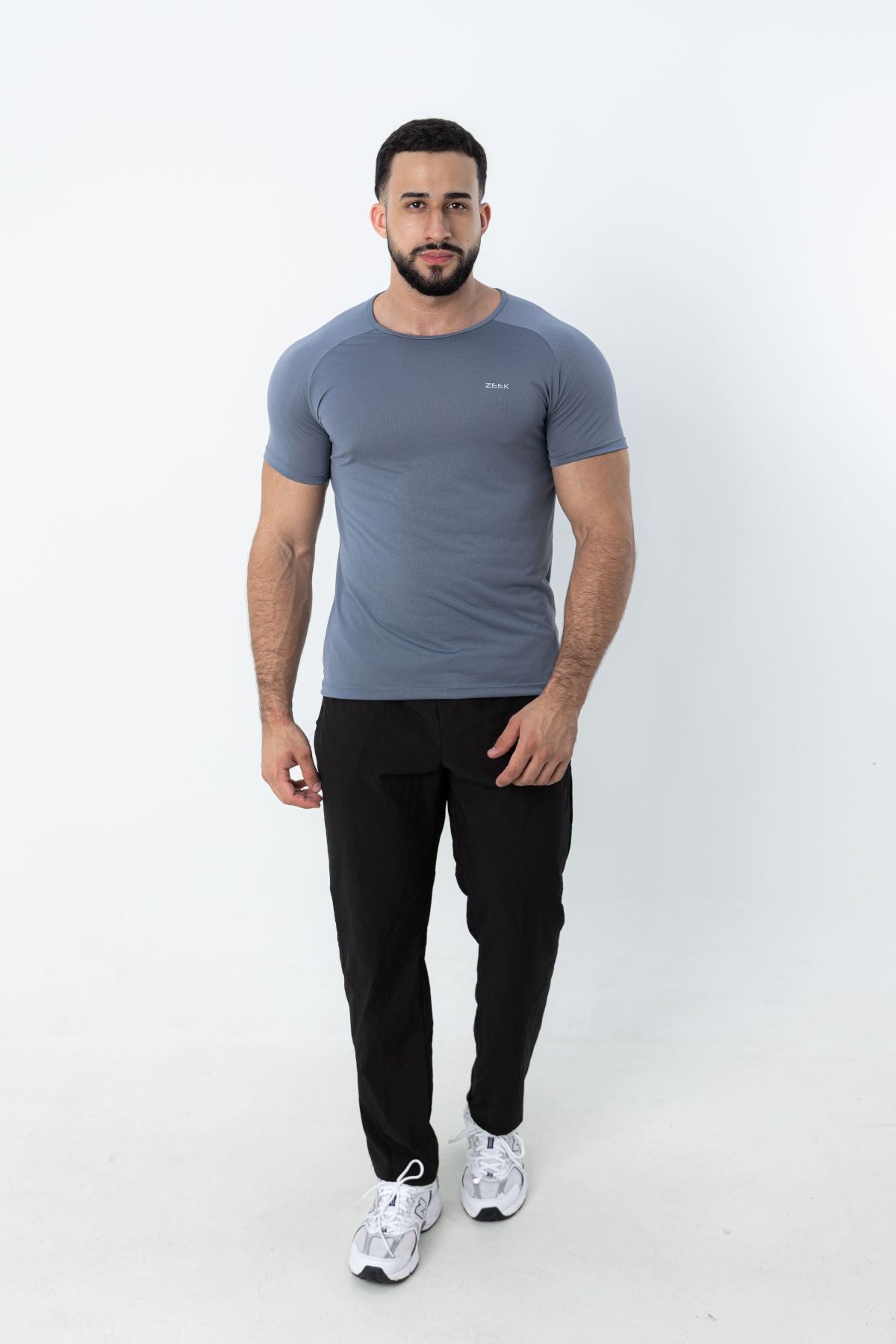 Camiseta Raglan Dry Fit Basic - Cinza