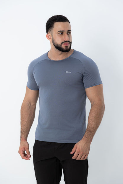 Camiseta Raglan Dry Fit Basic - Cinza