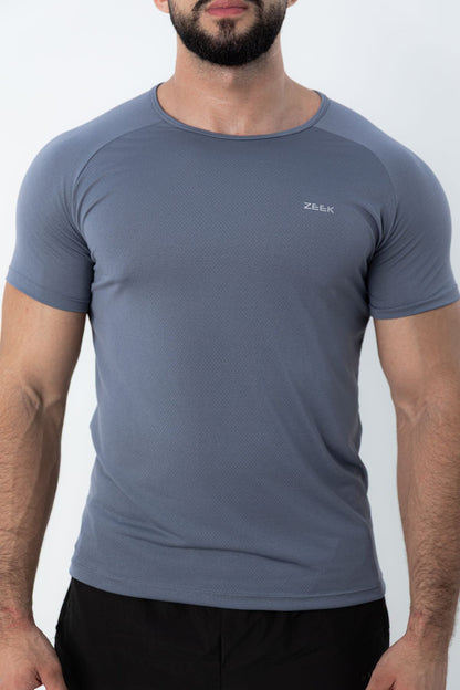 Camiseta Raglan Dry Fit Basic - Cinza