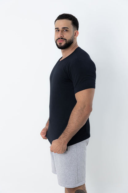 Camiseta Tech Modal Urban  - Gola V - Preto