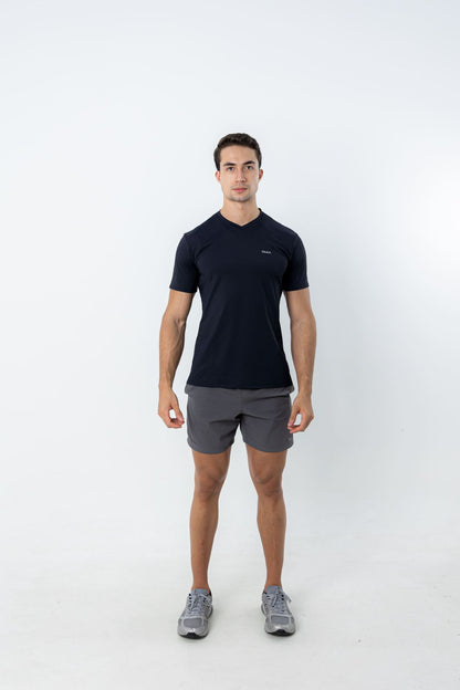 Camiseta Masculina Poliamida Tech Force - Gola V - Preto