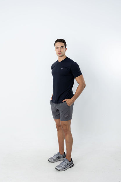 Camiseta Masculina Poliamida Tech Force - Gola V - Preto