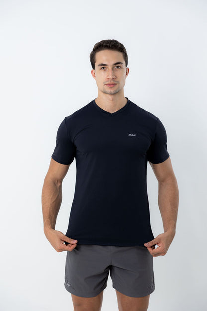 Camiseta Masculina Poliamida Tech Force - Gola V - Preto