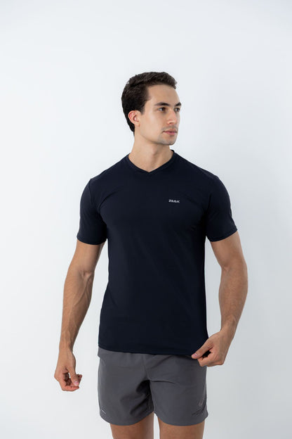Camiseta Masculina Poliamida Tech Force - Gola V - Preto