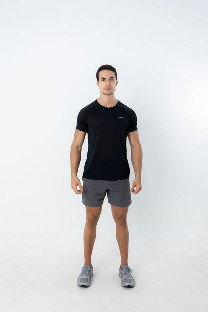 Camiseta Raglan Dry Fit Basic - Preto