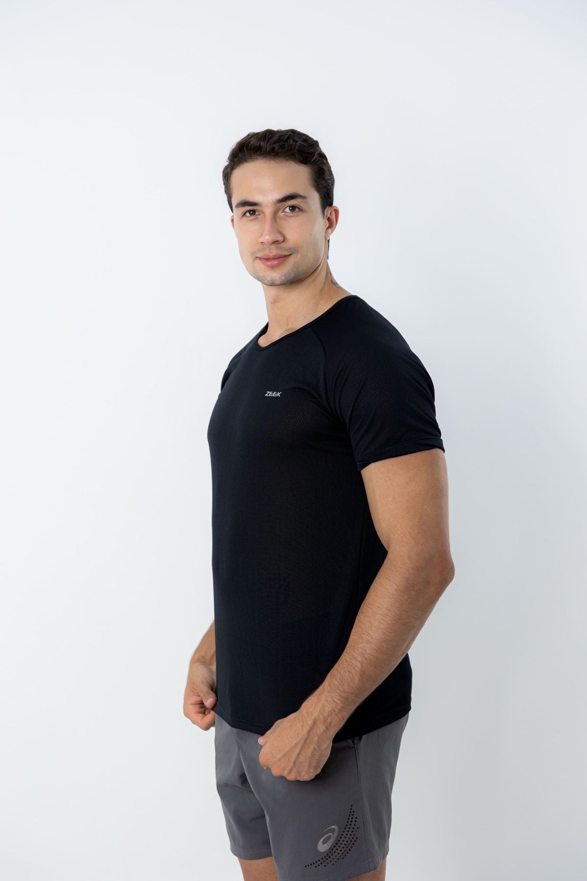Camiseta Raglan Dry Fit Basic - Preto