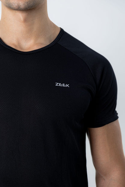 Camiseta Raglan Dry Fit Basic - Preto
