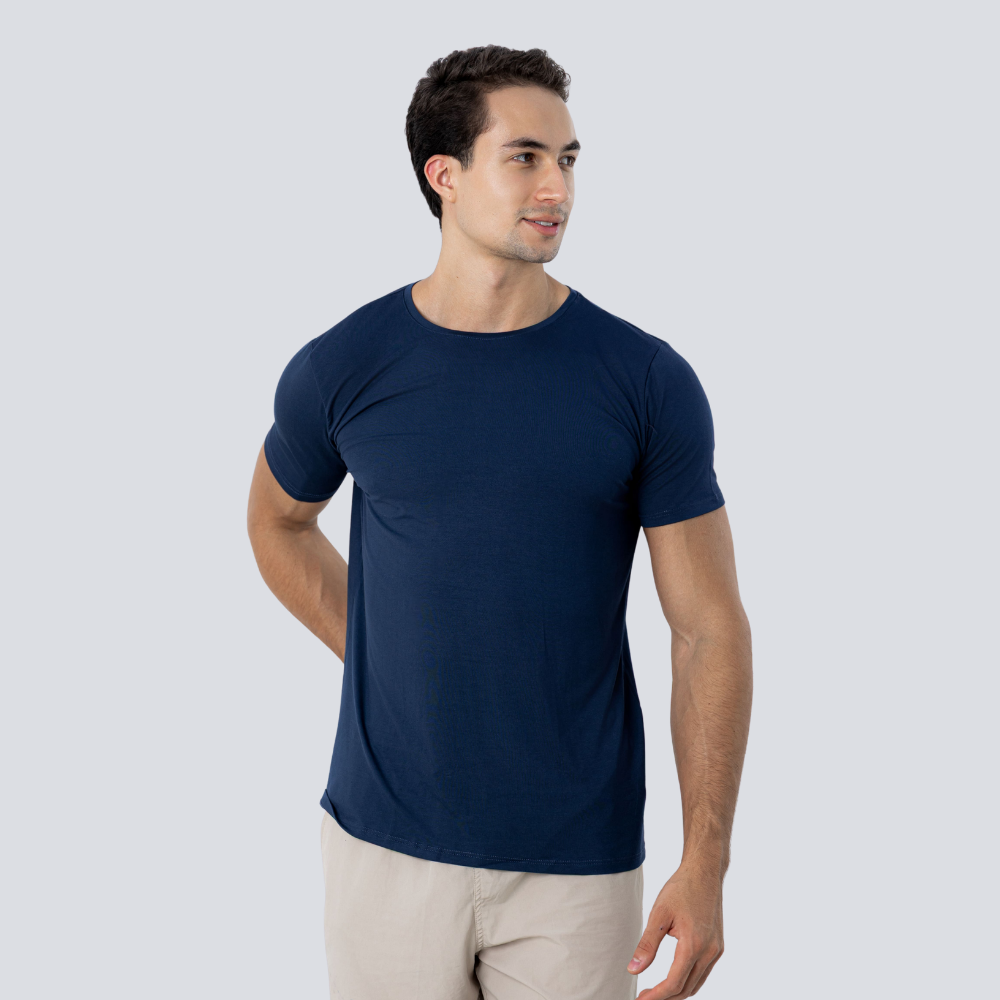 Camiseta Tech Modal - Azul Marinho