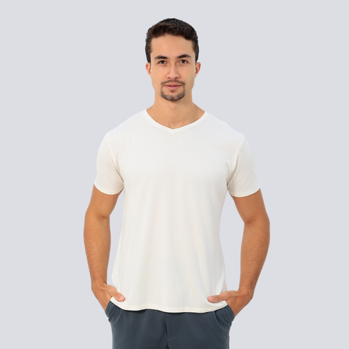 Camiseta Tech Modal - Gola V - Off White