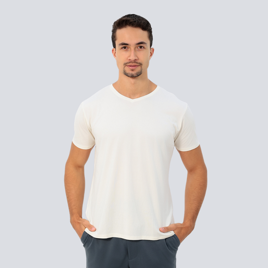 Camiseta Tech Modal - Gola V - Off White