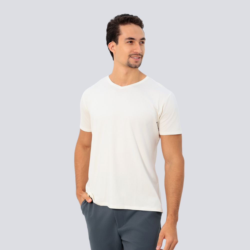 Camiseta Tech Modal - Gola V - Off White