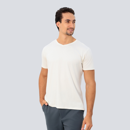 Camiseta Tech Modal - Gola V - Off White
