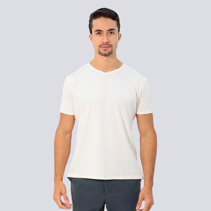 Camiseta Tech Modal - Gola V - Off White