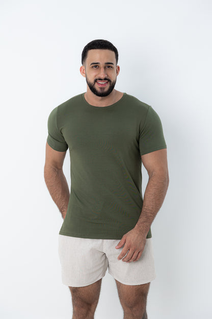 Camiseta Tech Urban Modal Verde Militar