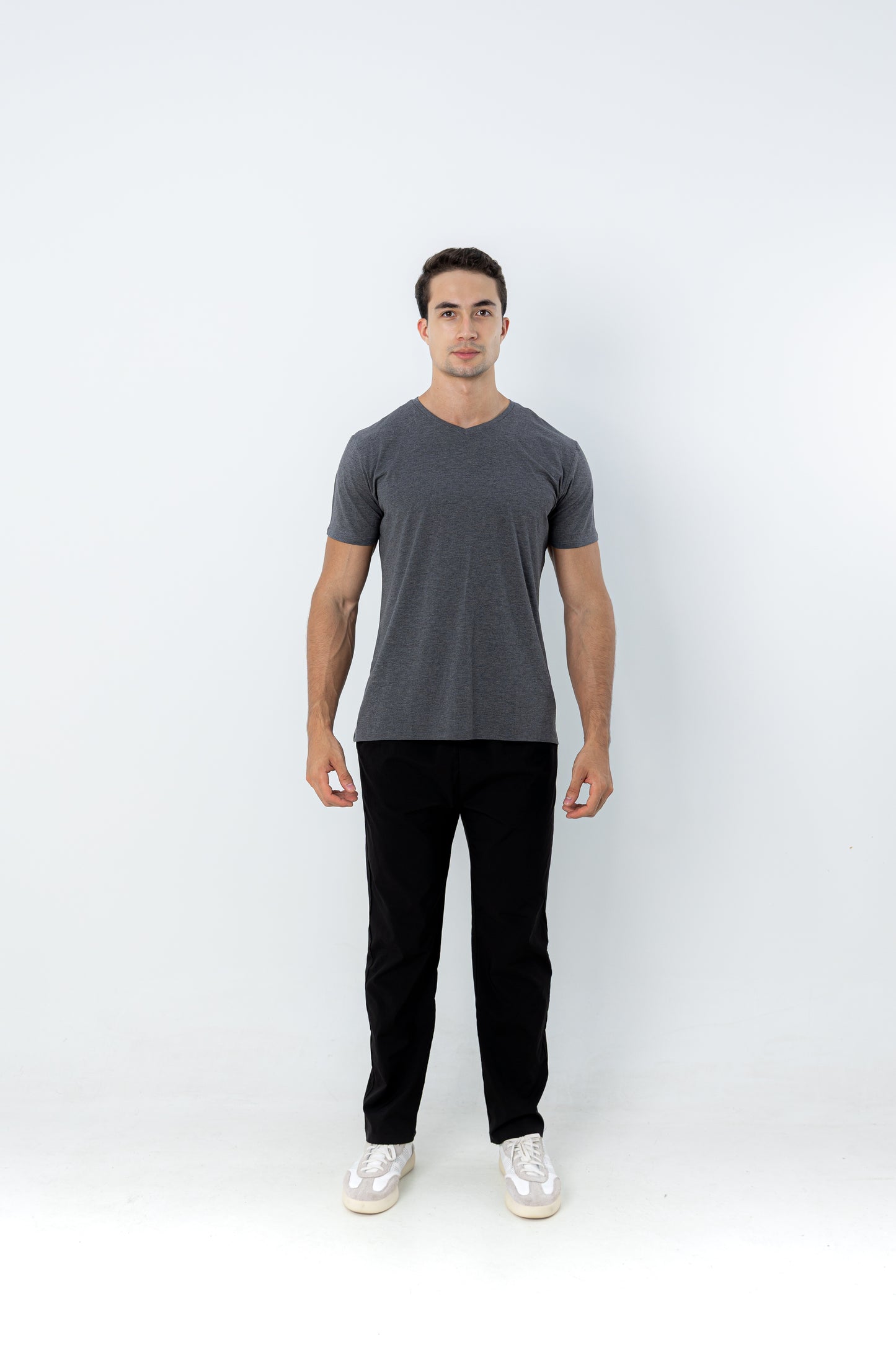 Camiseta Tech Modal Urban  - Gola V - Cinza