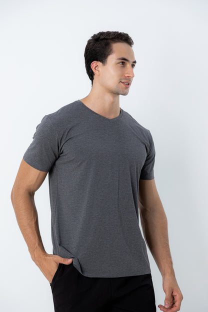 Camiseta Tech Modal Urban  - Gola V - Cinza