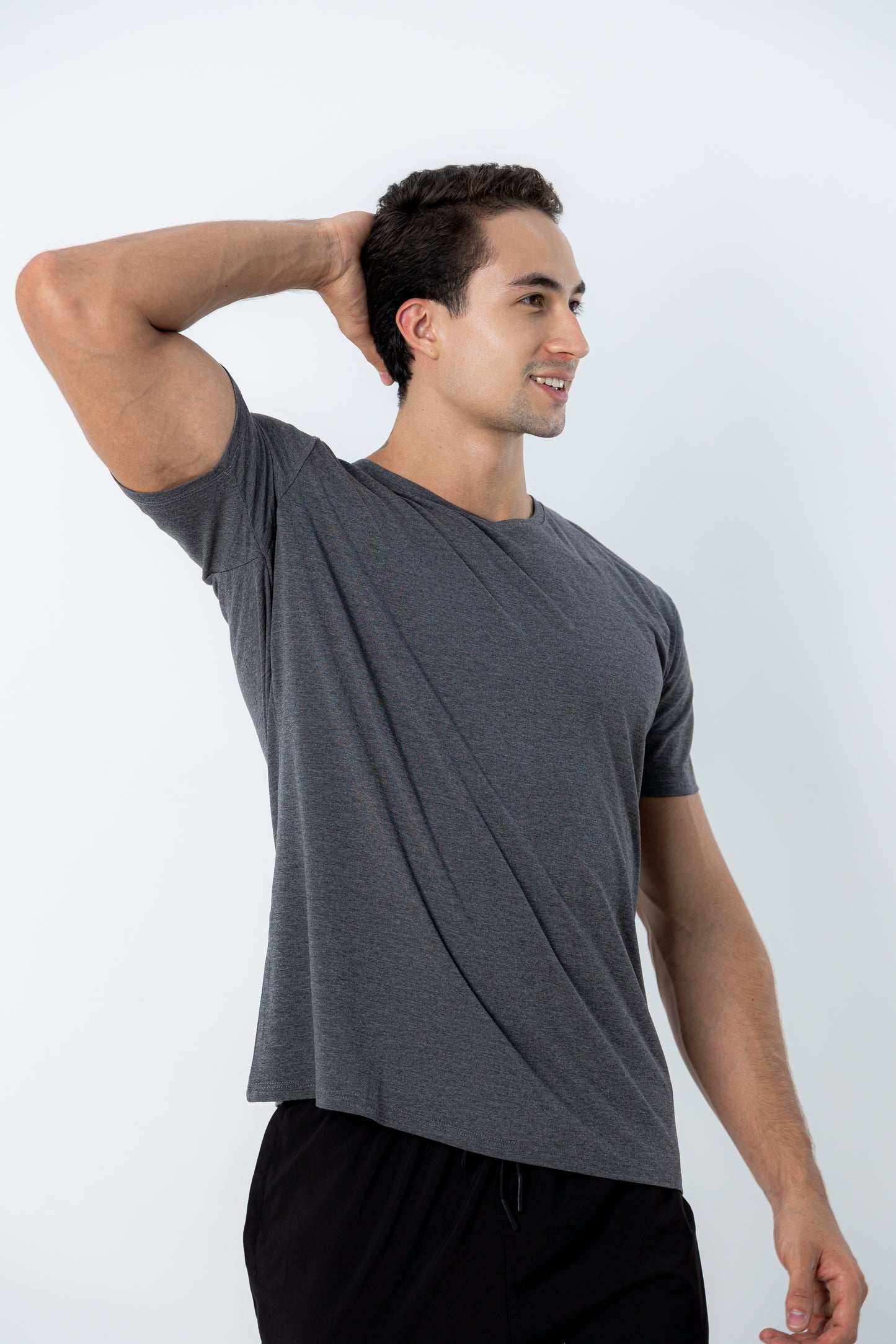 Camiseta Tech Modal Urban  - Gola V - Cinza