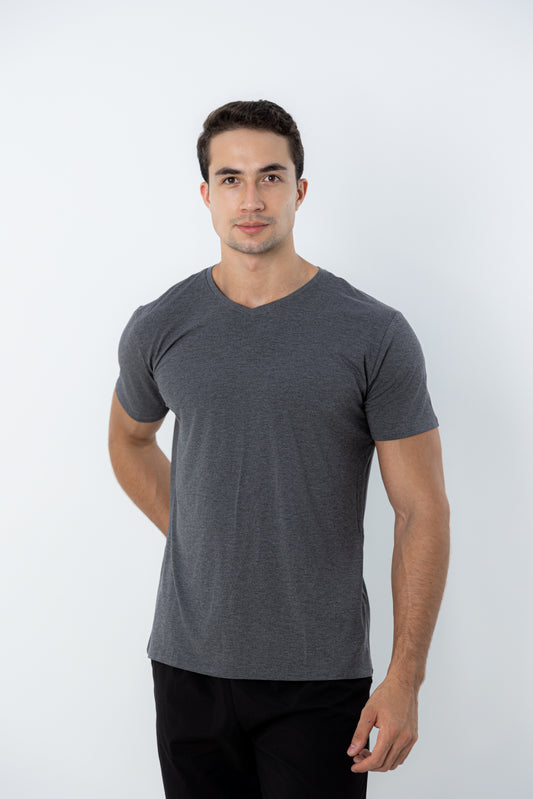 Camiseta Tech Modal Urban  - Gola V - Cinza