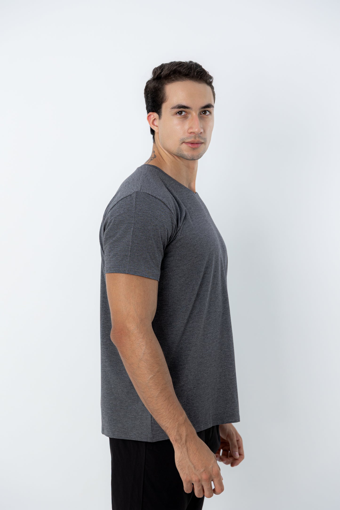 Camiseta Tech Modal Urban  - Gola V - Cinza