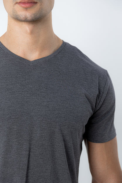 Camiseta Tech Modal Urban  - Gola V - Cinza