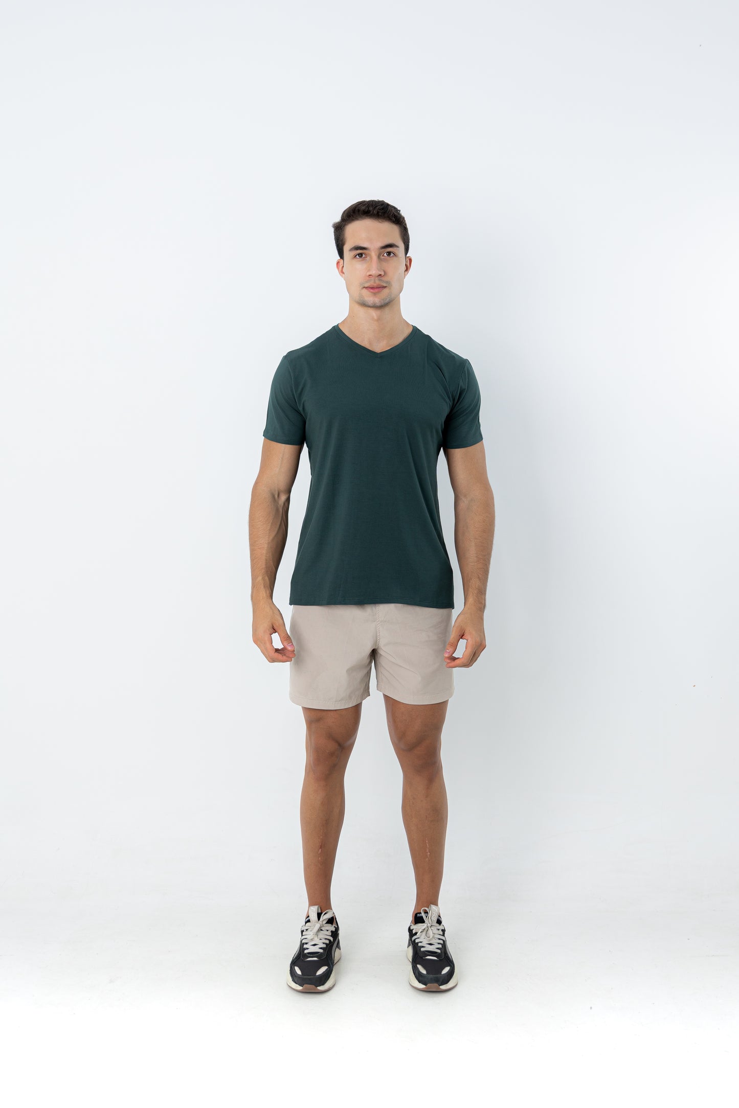 Camiseta Tech Urban Modal - Gola V - Verde Escuro