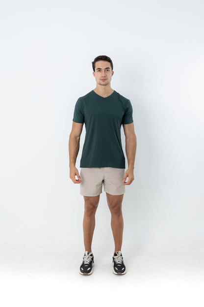 Camiseta Tech Urban Modal - Gola V - Verde Escuro