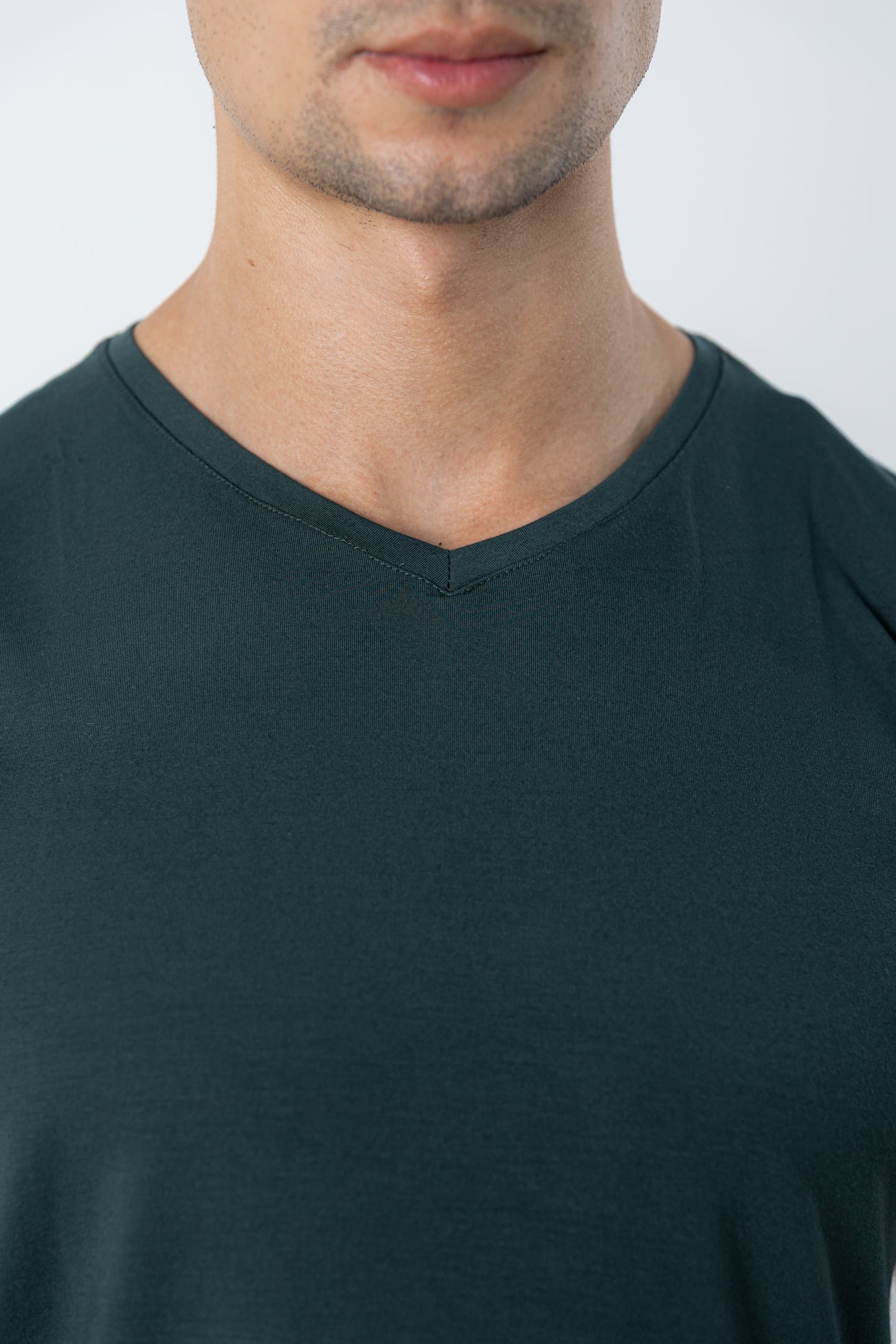 Camiseta Tech Urban Modal - Gola V - Verde Escuro